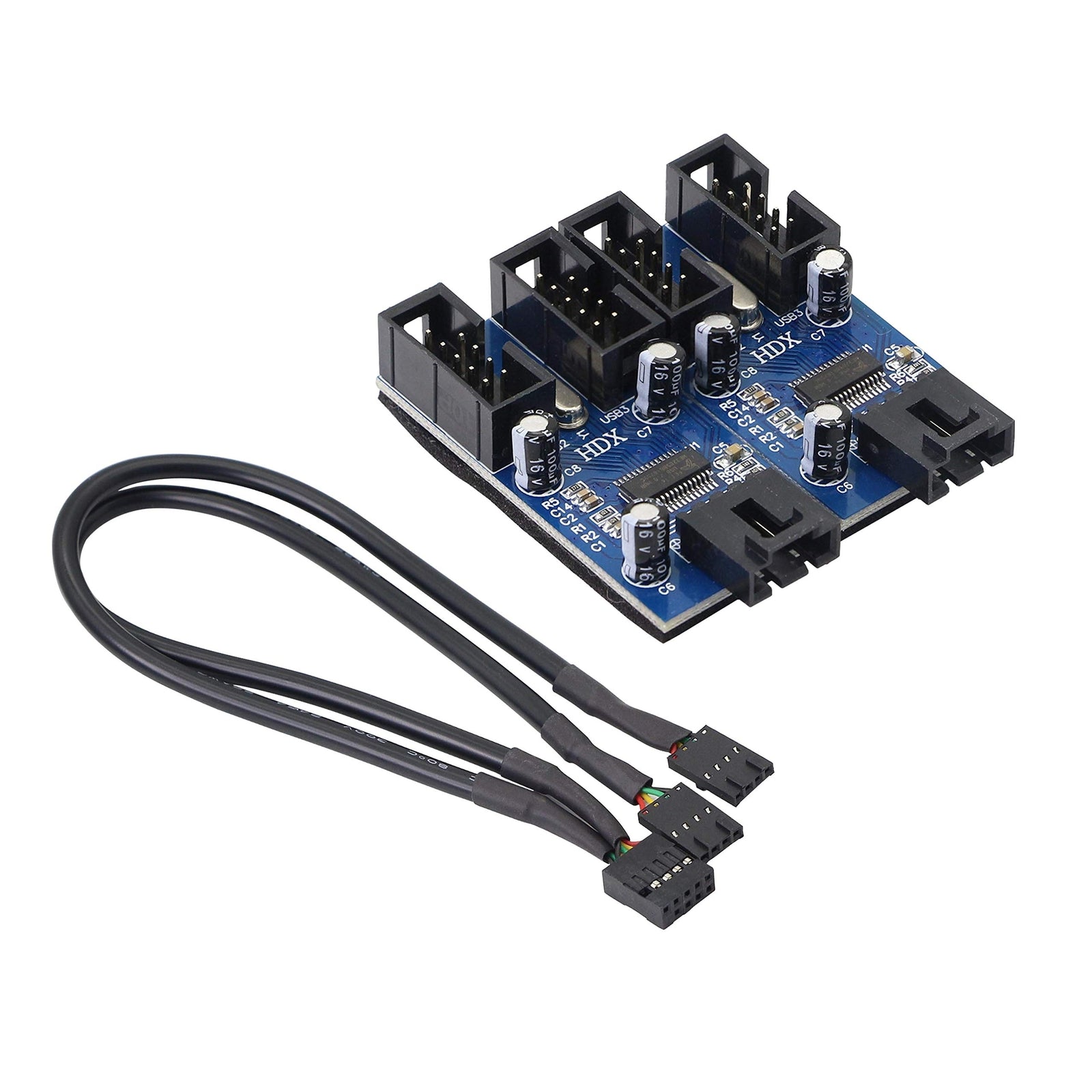 Motherboard USB 9 Pin Header Hub Male 1 to 2/4 Female USB 2.0 Splitter Extension
