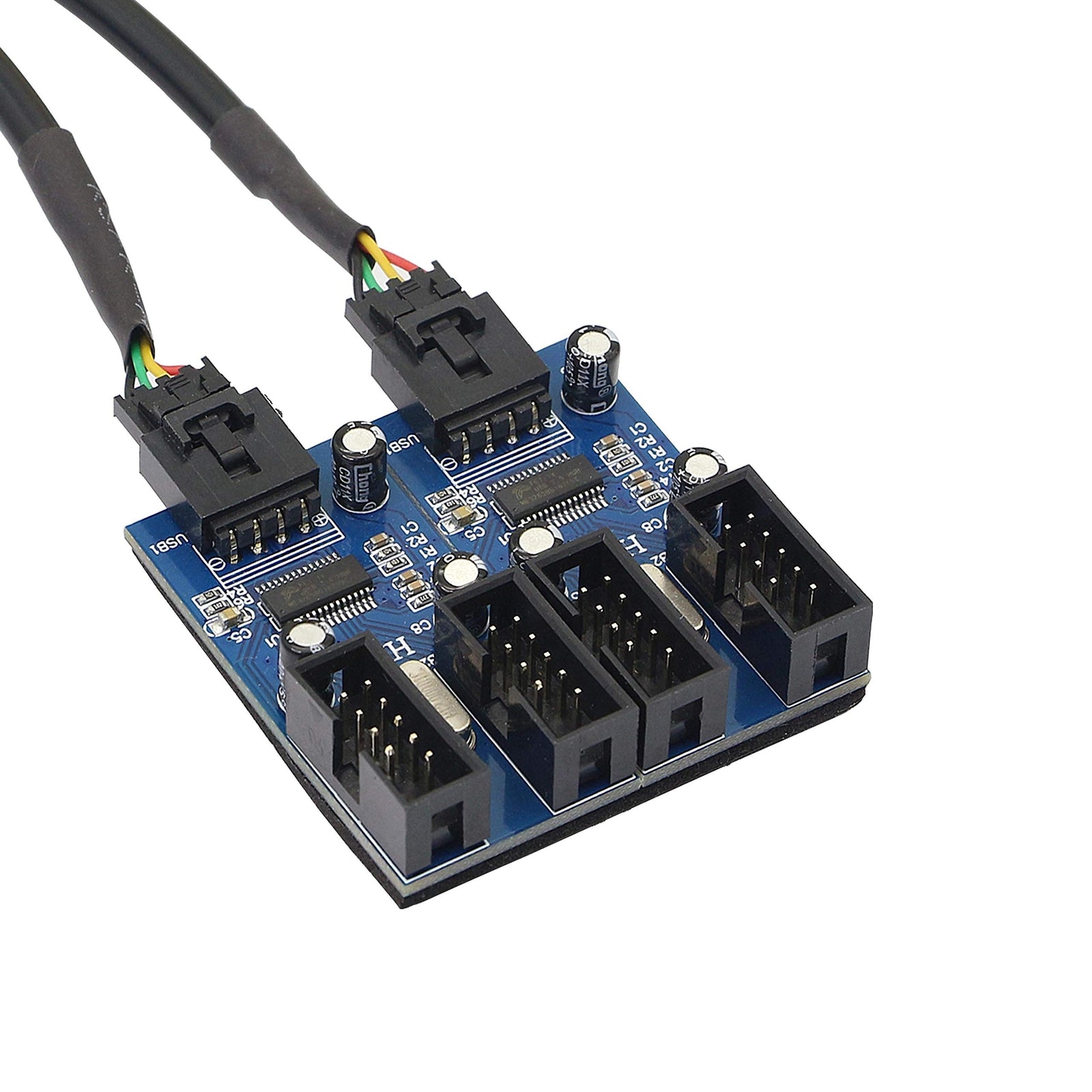 Motherboard USB 9 Pin Header Hub Male 1 to 2/4 Female USB 2.0 Splitter Extension