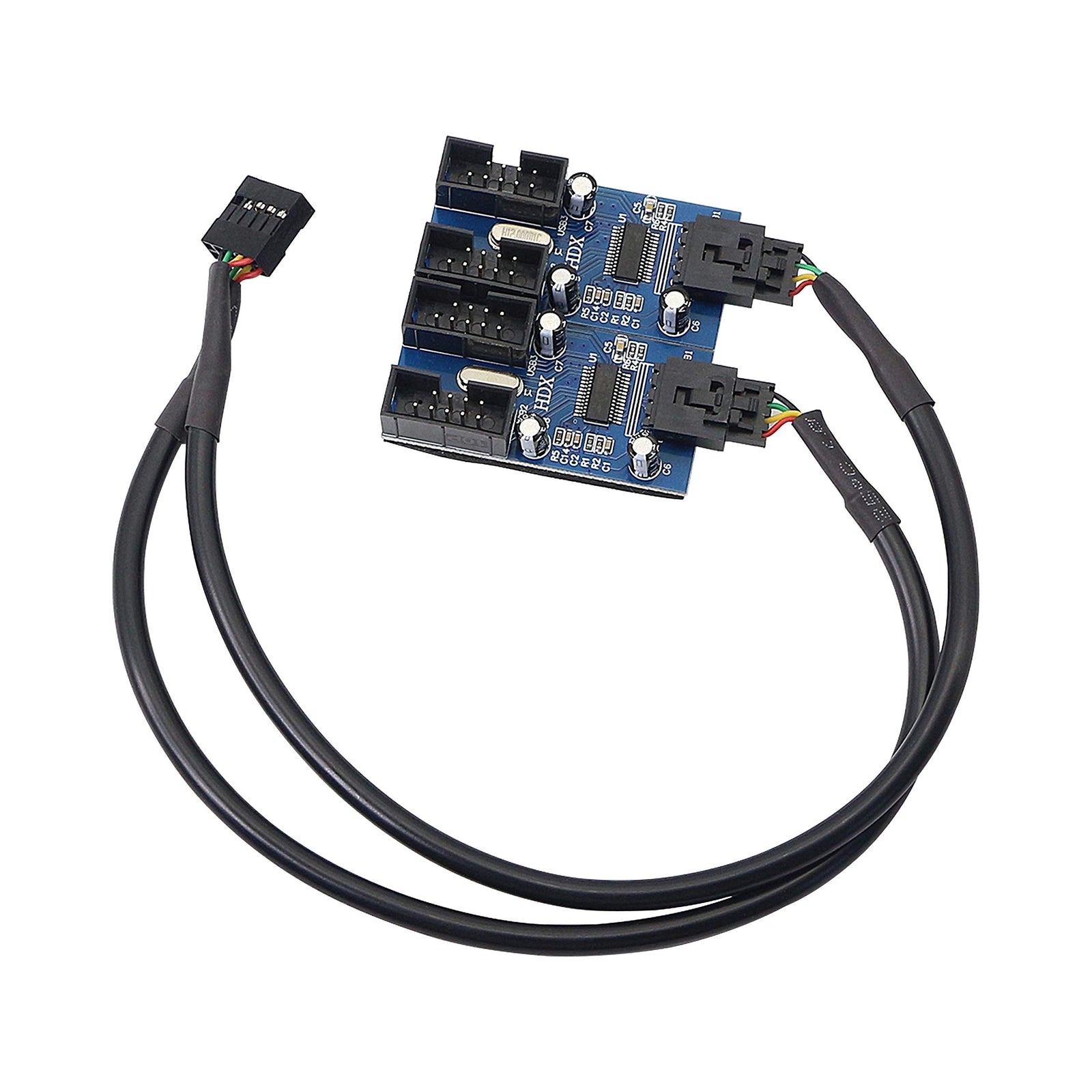 Motherboard USB 9 Pin Header Hub Male 1 to 2/4 Female USB 2.0 Splitter Extension