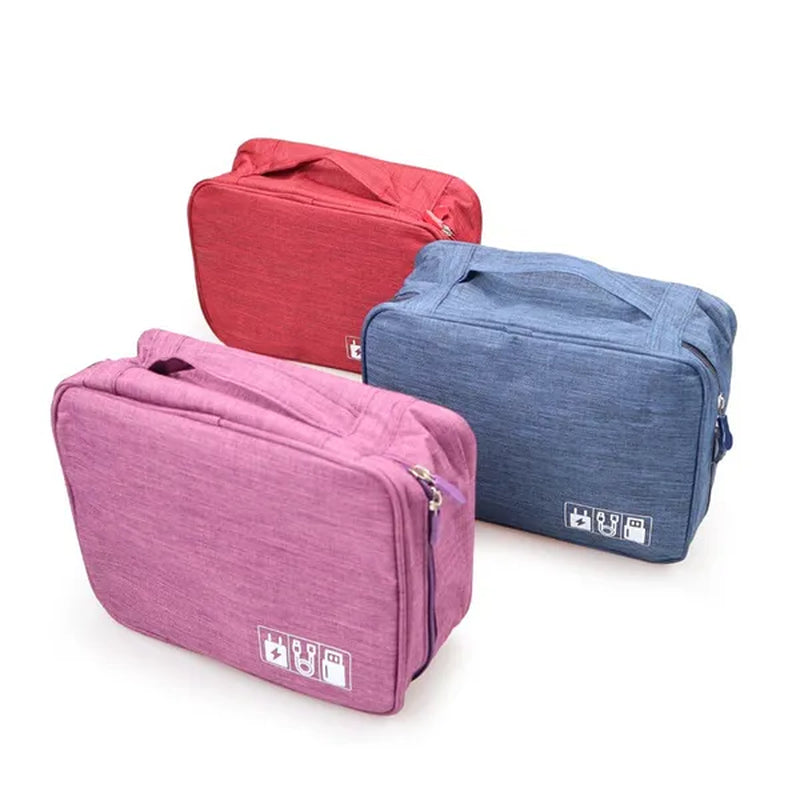 Travel Cable Bag Portable Digital USB Gadget Organizer Charger Wires Cosmetic Zipper Storage Pouch Kit Case Accessories