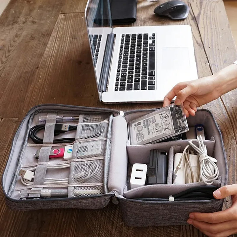 Travel Cable Bag Portable Digital USB Gadget Organizer Charger Wires Cosmetic Zipper Storage Pouch Kit Case Accessories