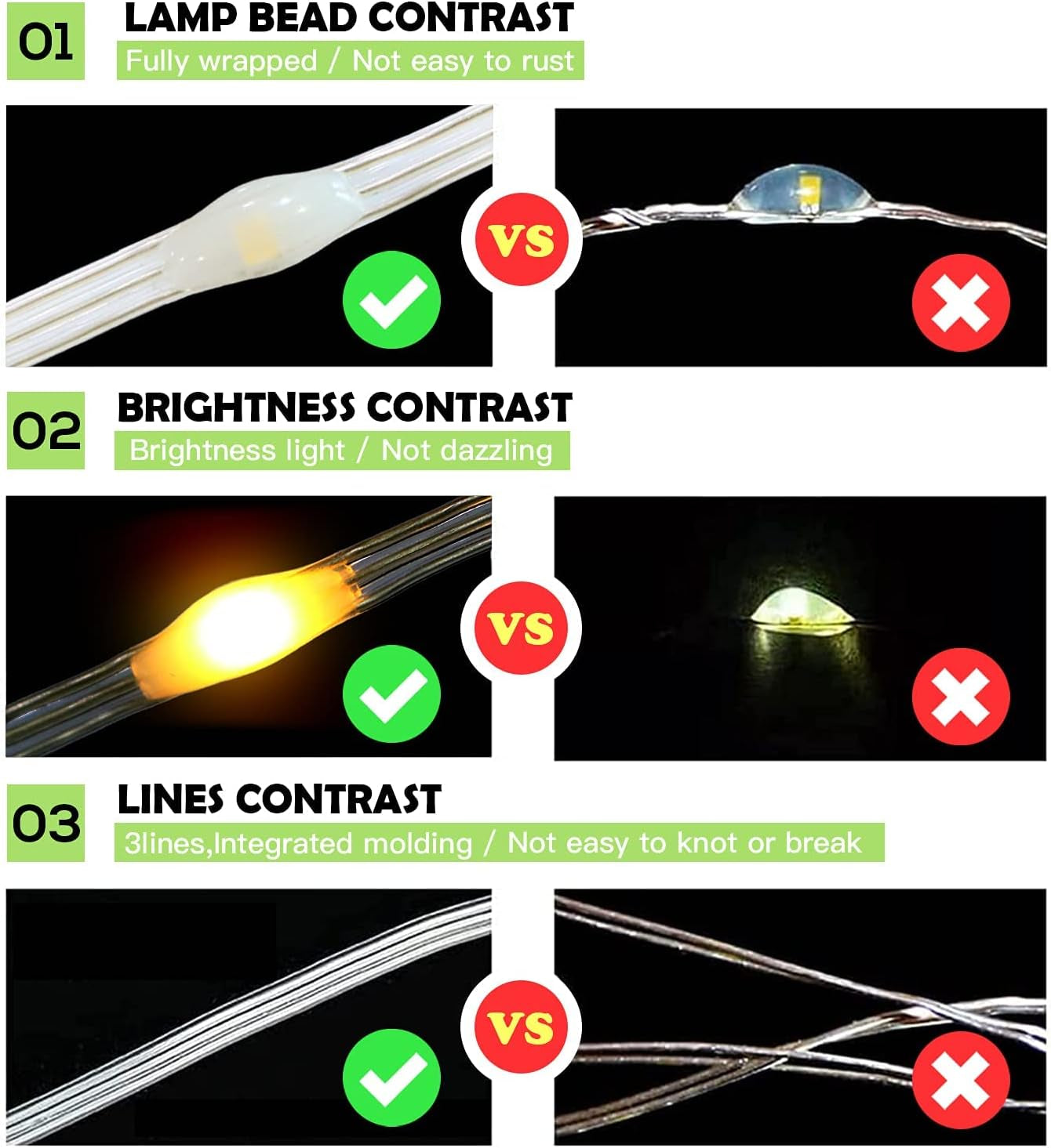 Christmas Lights Outdoor String Lights 2Pack 33FT/100LED 8 Modes USB Power Remote Control Waterproof Indoor Fairy Lights for Garden Camping Party Decor (Warm White)