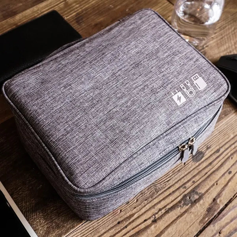Travel Cable Bag Portable Digital USB Gadget Organizer Charger Wires Cosmetic Zipper Storage Pouch Kit Case Accessories