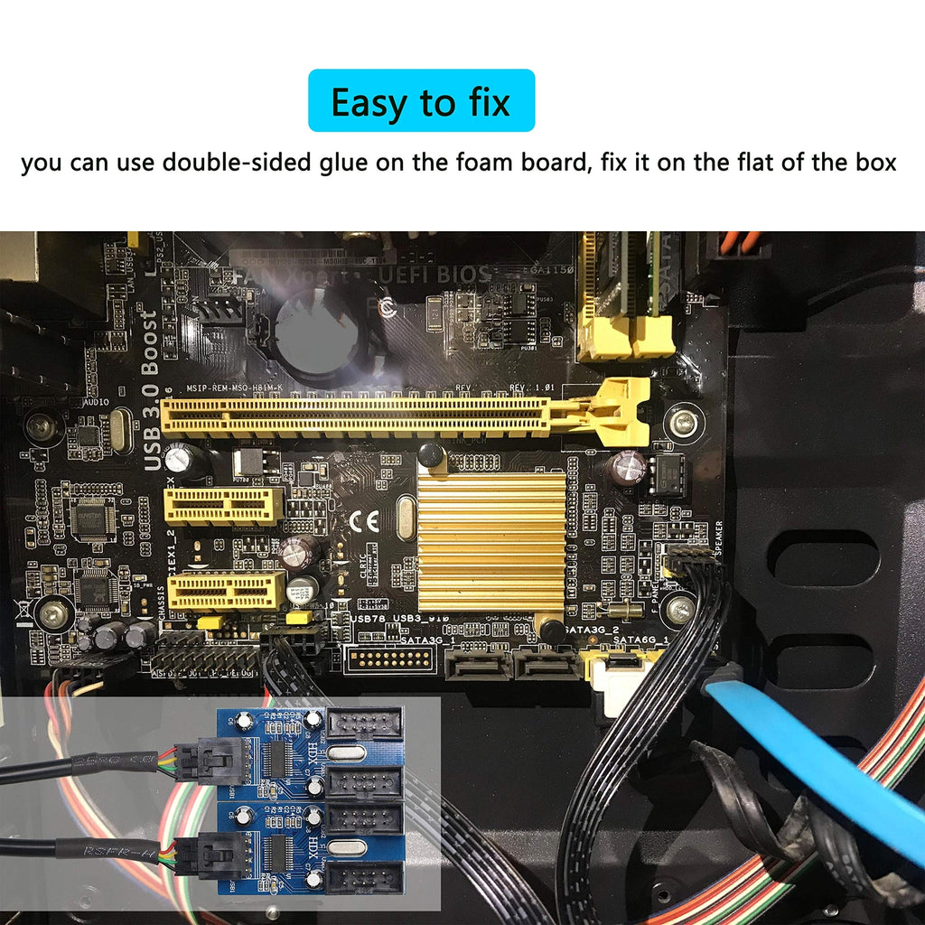 Motherboard USB 9 Pin Header Hub Male 1 to 2/4 Female USB 2.0 Splitter Extension