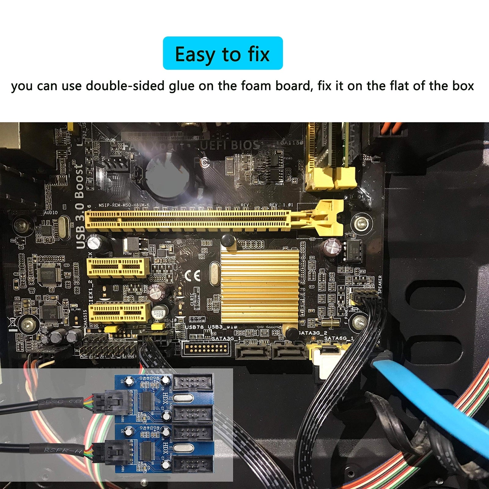 Motherboard USB 9 Pin Header Hub Male 1 to 2/4 Female USB 2.0 Splitter Extension